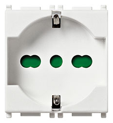 Presa 2P+T 16A universale BIANCO