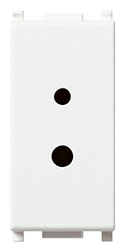 Presa polarizzata 2P 6A 24V SELV BIANCO