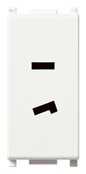 Presa polarizz.2P 6A 24V SELV BIANCO