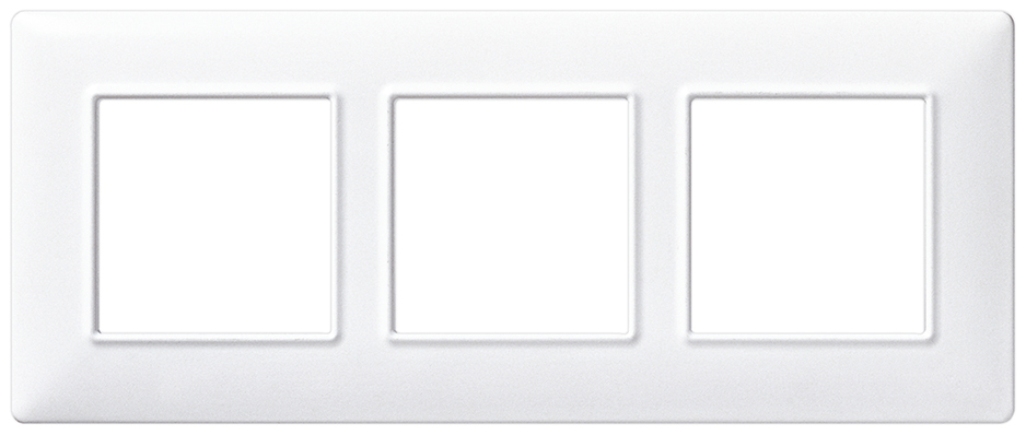 Placca 6M (2+2+2) int57 bianco