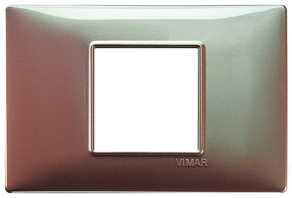Placca 2M centrali marrone MICALIZZATO