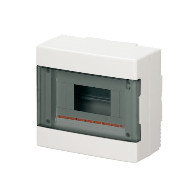 Centralino parete IP40 portella 8 moduli bianco