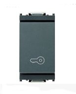 Pulsante 1P NO 10A chiave grigio