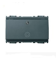 Pulsante 1P NO 10A gen. LUM.SO 3M GRIGIO