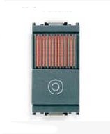 Pulsante 1P NO 10A + s/rosso grigio