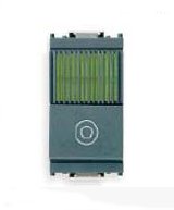 Pulsante 1P NO 10A + s/verde GRIGIO