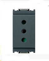 Presa 2P+T 10A P11 grigio