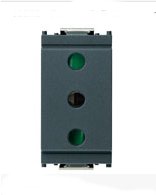 Presa 2P+T 16A P17 grigio