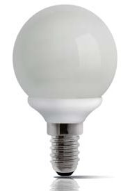 LAMPADA SFERA GOLF 9W E14 LUCE FREDDA 86-6400°K