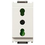 BIPRESA 2P+T 16A P17/11 BIANCO STANDARD ITALIANO