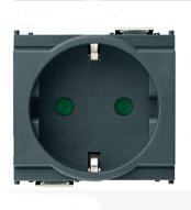 Presa 2P+T 16A tedesco grigio