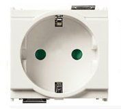 Presa 2P+T 16A tedesco bianco