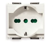 Presa 2P+T 16A universale bianco