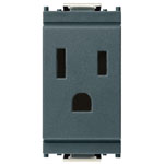 Presa 2P+T 15A USA+SASO grigio