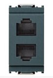 Due prese connettore RJ11 grigio