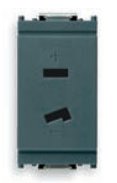 Presa polarizzata 2P 6A 24V SELV GRIGIO