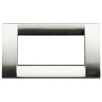 Placca classica 4M met.nichel SPAZZOLATO