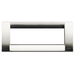 Placca classica 6M met.nichel SPAZZOLATO
