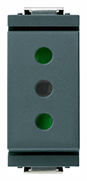 Presa 2P+T 10A P11 grigio V5