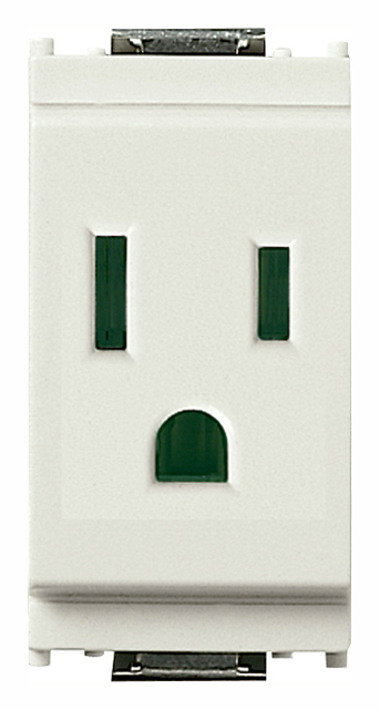 Presa SICURY 2P+T 15A USA+SASO BIANCO