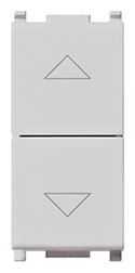 COMMUTATORE 2P 10AX A DUE TASTI SILVER