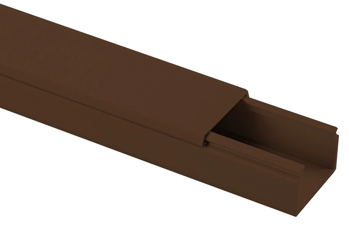 Minicanale con coperchio frontale 15x17mm MARRONE