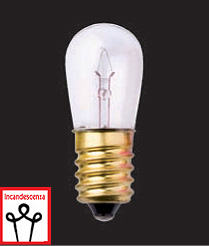 Lampada incandescenza E14 1,5W 24V