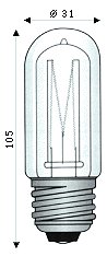 LAMPADA TUBOLARE CHIARA E27 150W 230V