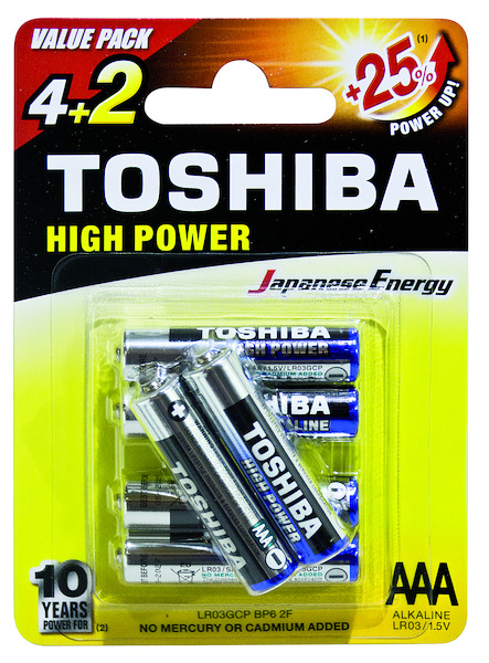 MINISTILO ALKALINA TOSHIBA HIGH POWER blister 6