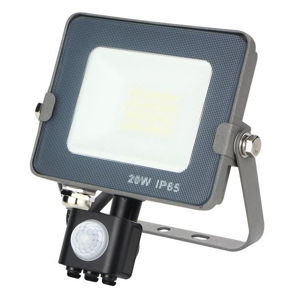 FARETTO IP65 CON SENSORE IP65, Serie FA4, LED SMD,20W, 110°, 6500K, LM1800, RA 80, 111x163x54mm