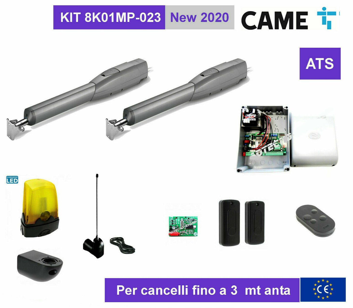 KIT TELESCOPIC ATS 3M 230V 400KG FL-LAMP