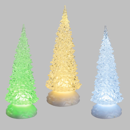 Albero Acrilico GLITTER LED ICE Mix3 a batteria