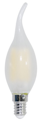 Lampada FILOLED fiamma colpo di vento smerigliata 6,5W 2700°K