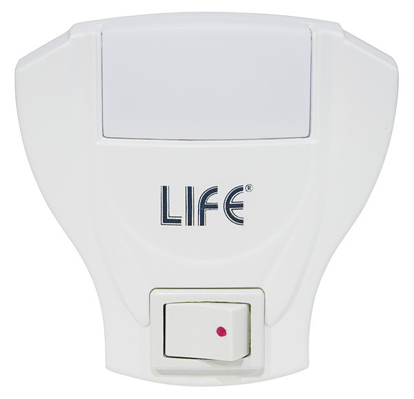 Luce notte a spina verticale10A e interruttore 2 LED luce BIANCA