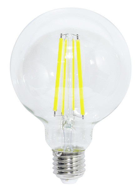 Lampada FILOLED GLOBO Ø95 8,5W chiara trasparente 3000°K 320°