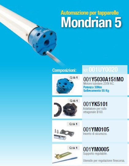 KIT MONDRIAN PER TAPPARELLE 30 NM. 230V