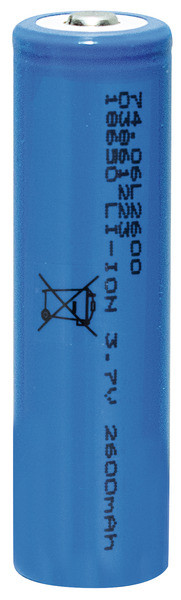 Batteria LITIO ricaricabile mod.18650 3.7V 2600mAh 18,3x65,1