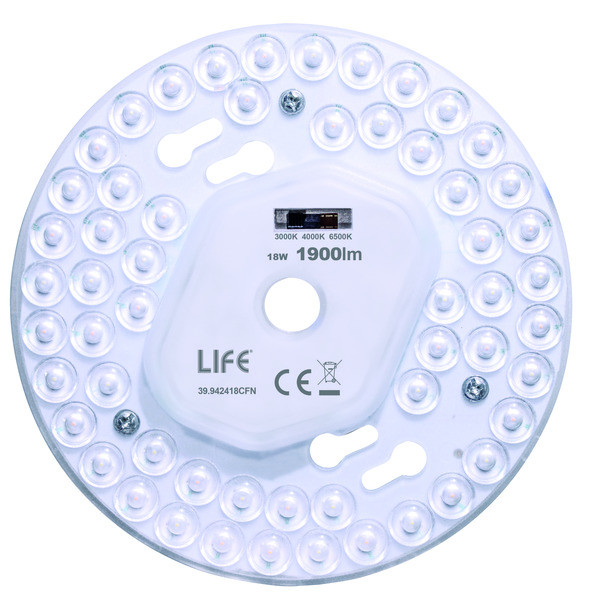 Lampada LED modulo a disco con magnete Ø 13mm 18W 3000/4000/6500°K 170°