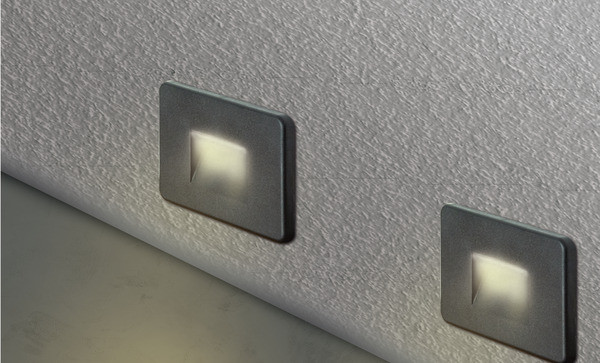 Punto luce segna passo IP65 da incasso x scatola 503 TRI-color 2W ( placca a parte )