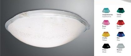 F40 PLAFONIERA Ø40CM GANCI ROS A COMPL.DI CIRC. 32W