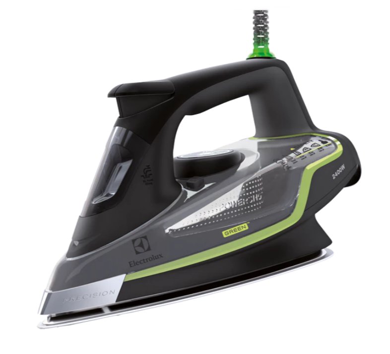 Ferro d stiro a vapore 2400W SAF PRECISION GREEN ELECTROLUX con piastra anodizzata RESILIUMTM 500 antigraffio