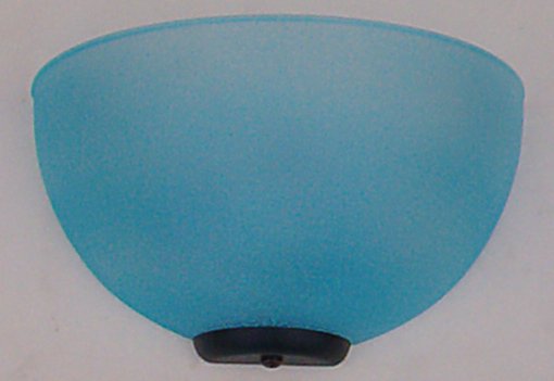 APPLIQUE VETRO SATINATO AZZURRO D.25 60W