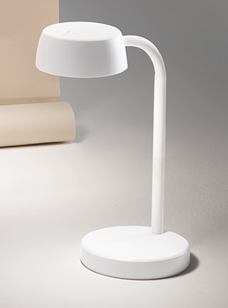 Lampada da tavolo LED con base BIANCA LED 5,5W 500LM 3000°K