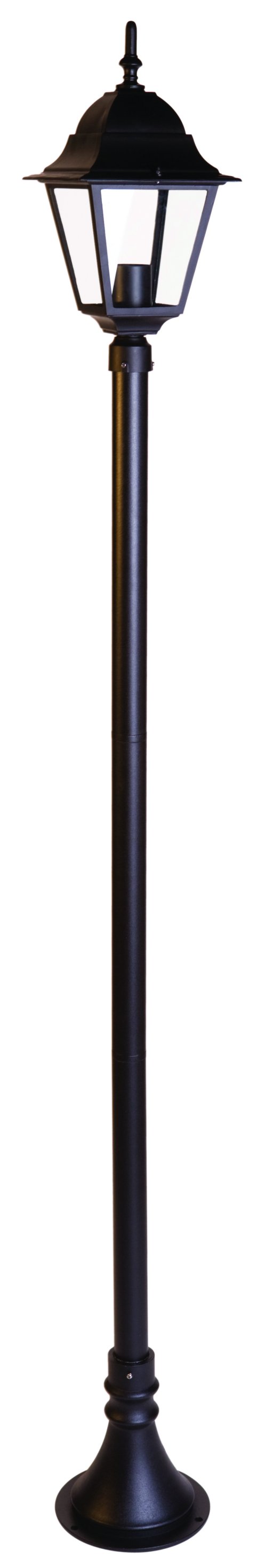 PALO LANTERNA QUADRA SINGOLA 1 325MM NERA