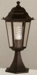 LANT. ESAGONALE DA COLONNA NER A 100W