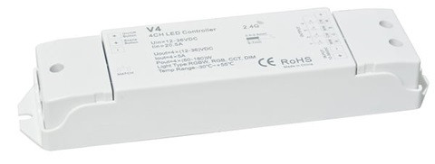 Ricevitore 4CH Configurabile RGBW/RGB/CCT/Dimmer monocolore da RF2,4GHz a 4CH*5A 12V(240W)/24V(480W) con pulsante LIFE512