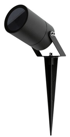Faretto da GIARDINO con picchetto x lampada ( non inclusa ) LED GU10 220V IP65 colore NERO