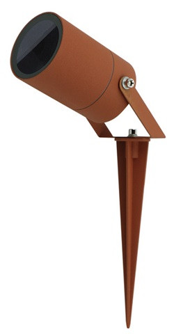 Faretto da GIARDINO con picchetto x lampada ( non inclusa ) LED GU10 220V IP65 colore CORTEN