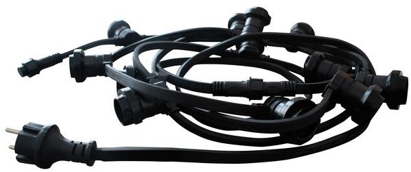 Catena portalampade 12 attacchi E27, IP44 cavo 5mt H05RNH2F 2x1,5mm²
