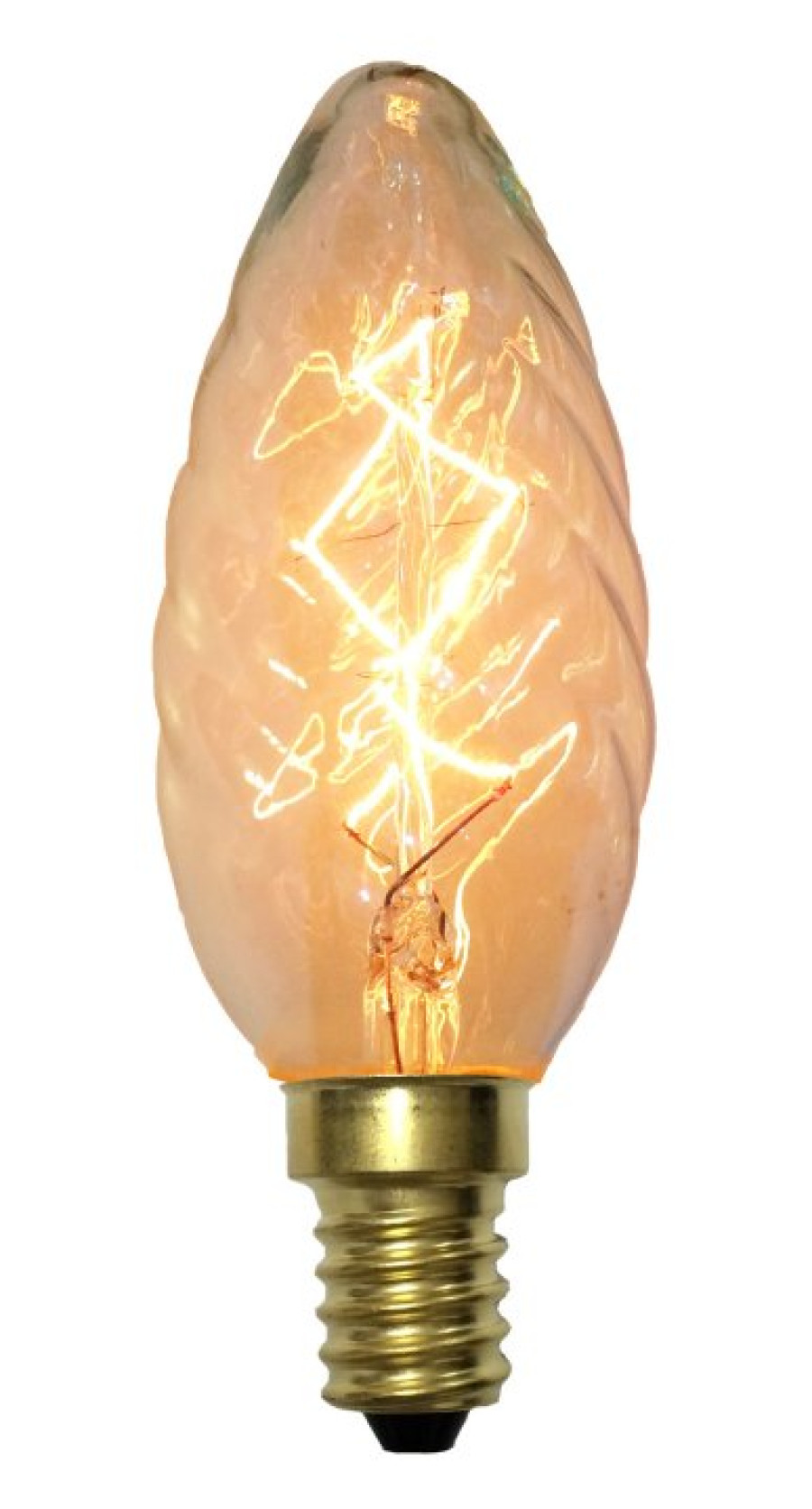 LAMP. TORTIGLIONE DECORATIVA VETRO BRUNITO E14 25W 360° ARTVNTW25